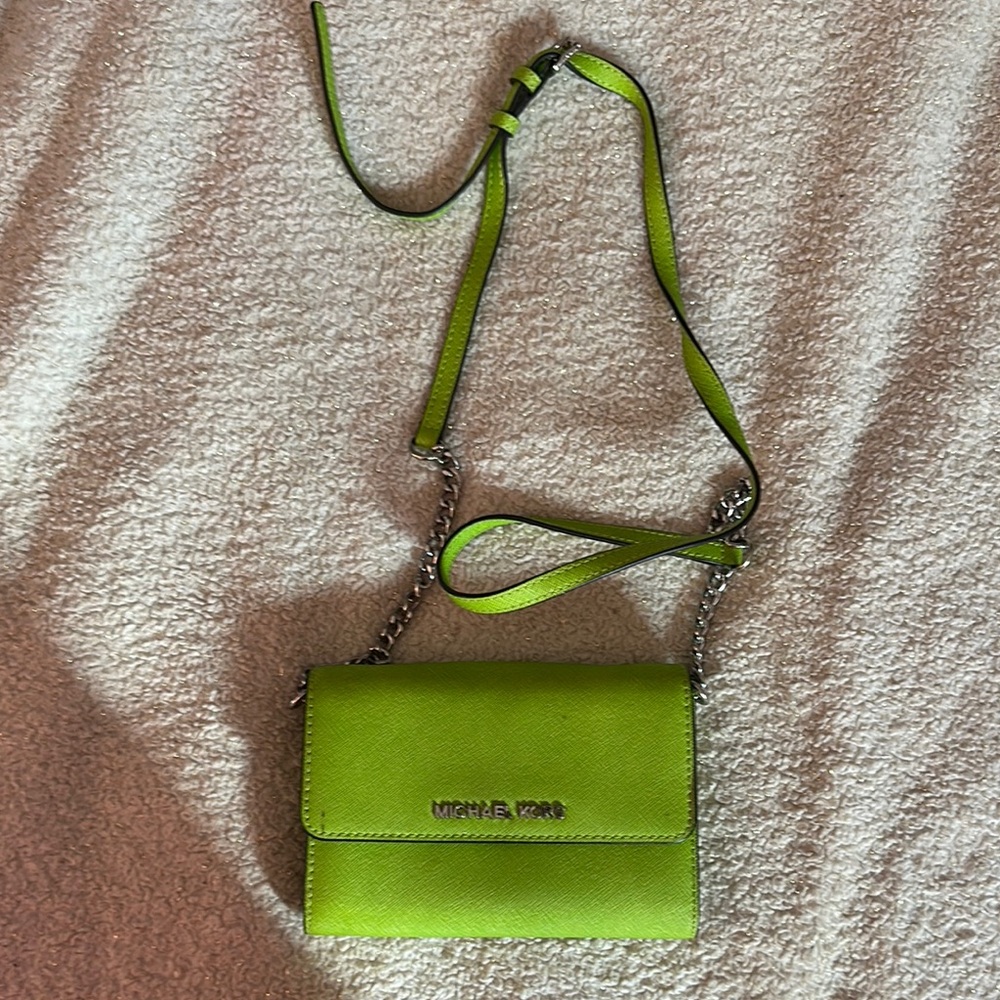 Michael Kors Lime Green Crossbody Bag